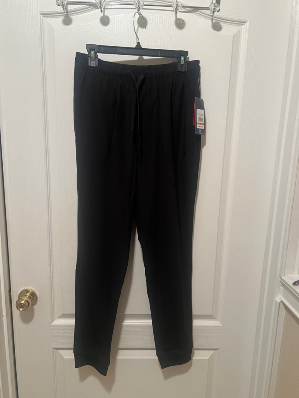 NWT REEBOK Men's Black Casual Drawstring Pants - Comfortable Everyday Wear. SZ:M